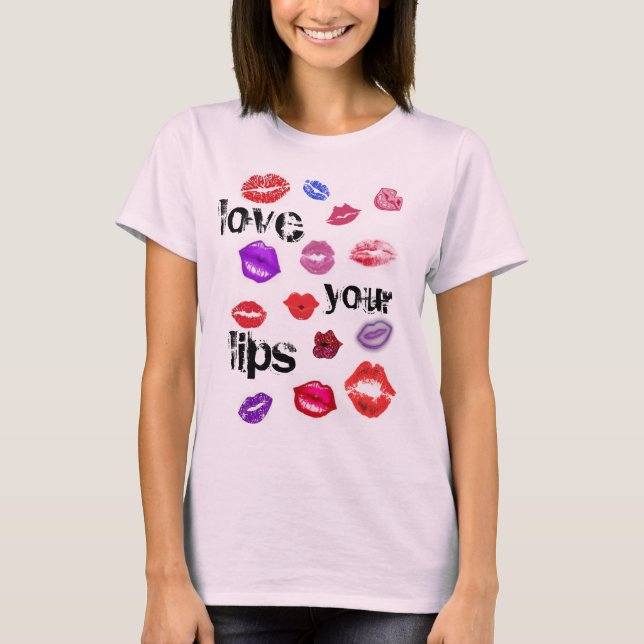 amar tus labios beso camiseta (Anverso)