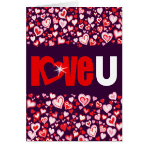 Amar U diamante corazón rojo y morado compartir el