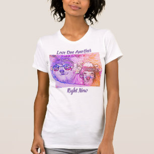 Amar Una A Otra Camisa Hippie Corgi Tee