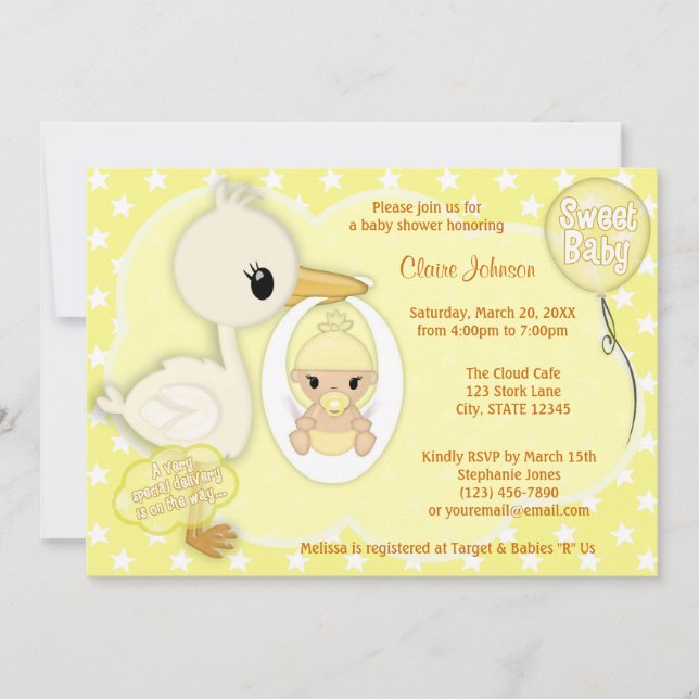 AMARILLO 4A de la invitación de la fiesta de (Anverso)