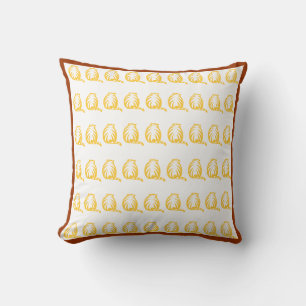 amarillo blanco y mostaza CATS almohada moderna