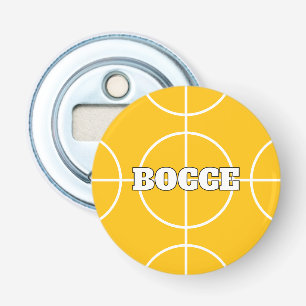 Amarillo Boccie Ball frasco abridor imán frigorífi