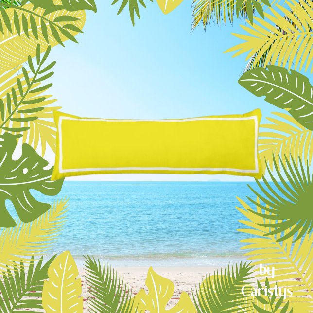 Amarillo clásico con almohada de cuerpo de guarnec (Subido por el creador)