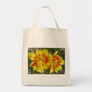 Amarillo con banda roja Flor Bolsa orgánica