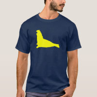 Amarillo de la camisa del sello de elefante