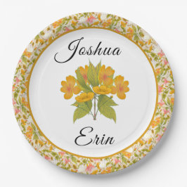 amarillo de la pradera victoriana - plato de papel