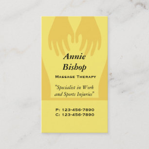Amarillo de la tarjeta de visita del Chiropractor