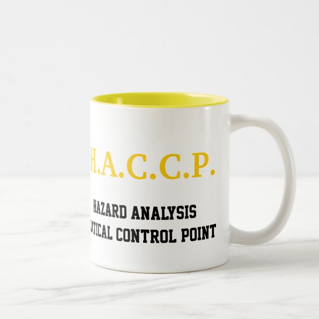 Amarillo de la TAZA de HACCP (Derecha)