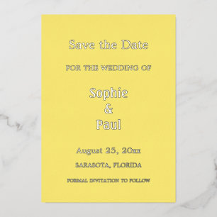 Amarillo de mantequilla Guardar la invitación al R