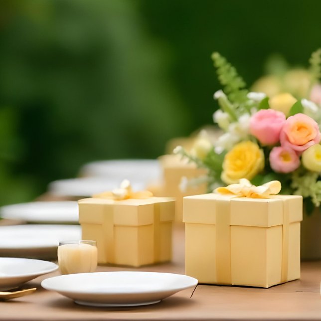 Amarillo de mantequilla suave #F6E7B8 Papel de env (Soft Butter Yellow #F6E7B8 Wrapping Paper. ai gen)