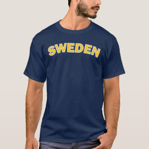 Amarillo de Suecia en la camiseta azul
