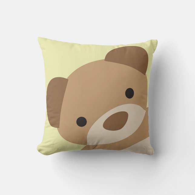 Amarillo decorativo de la almohada del cuarto de (Anverso)