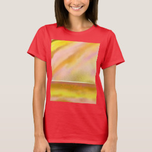 Amarillo del arte del lago Sun de la camiseta del