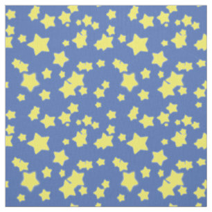 Amarillo del modelo de ESTRELLAS en tela azul