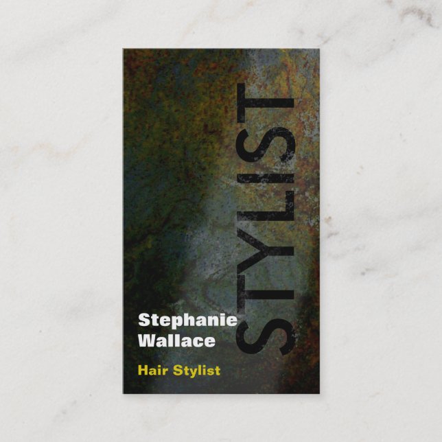 Amarillo del negro de la tarjeta de visita del (Anverso)