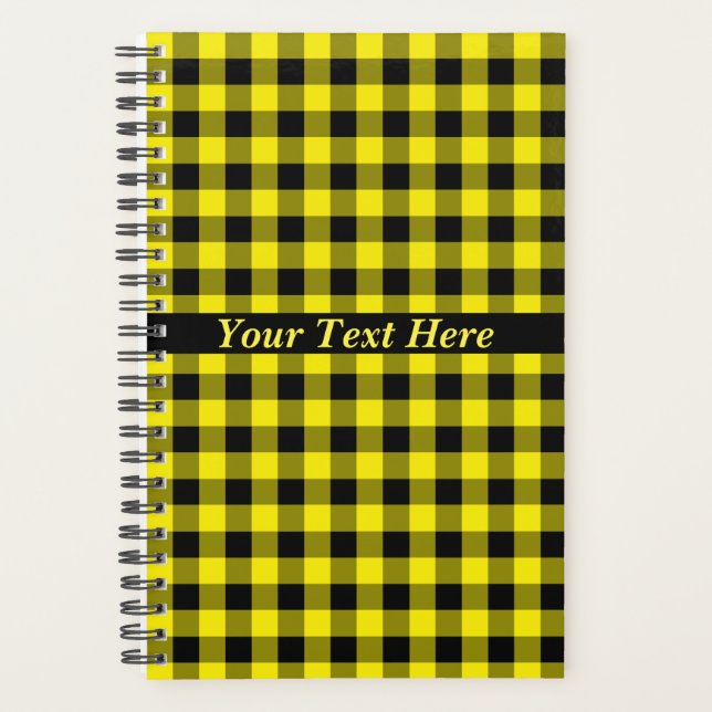 Amarillo del planificador con texto Personalizado (Anverso)