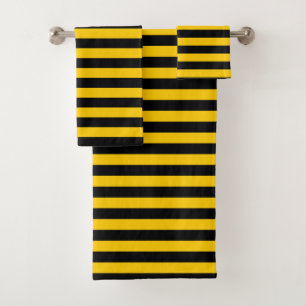 Amarillo dulce y rayas negras de la abeja