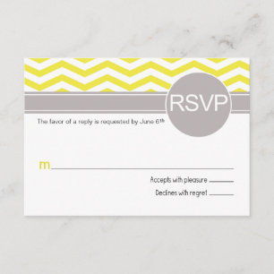 Amarillo elegante de Deandra Chevron RSVP el