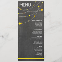 Amarillo elegante de la pizarra del menú el | de