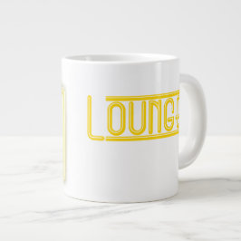 Amarillo enorme del neón de la taza del ocioso