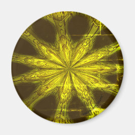 Amarillo estándar, imán circular de 2¼ pulgadas