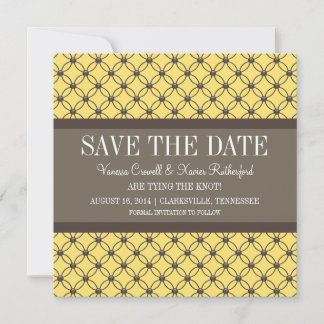 Amarillo Fancy Lattice Guardar la invitación de fe