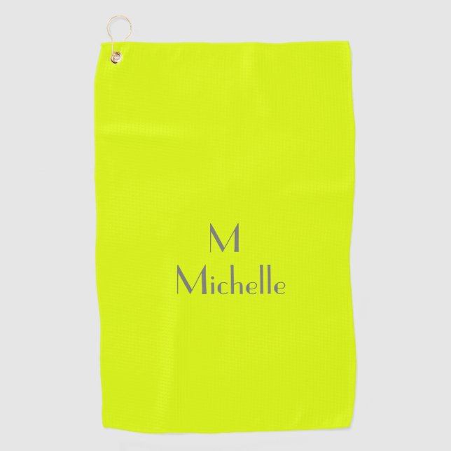 amarillo fluorescente - agregar toalla de golf mon (Anverso)