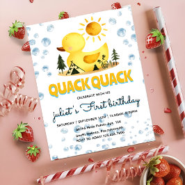 amarillo pato invitaciones para el cumpleaños del 