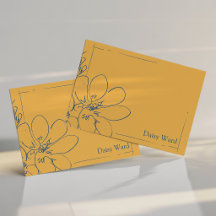 Amarillo Personalizado Flor Silvestre Rústica Dibu