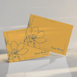 Amarillo Personalizado Flor Silvestre Rústica Dibu