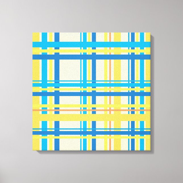 Amarillo retro, azul, marrón, crema Resumen arte (Anverso)