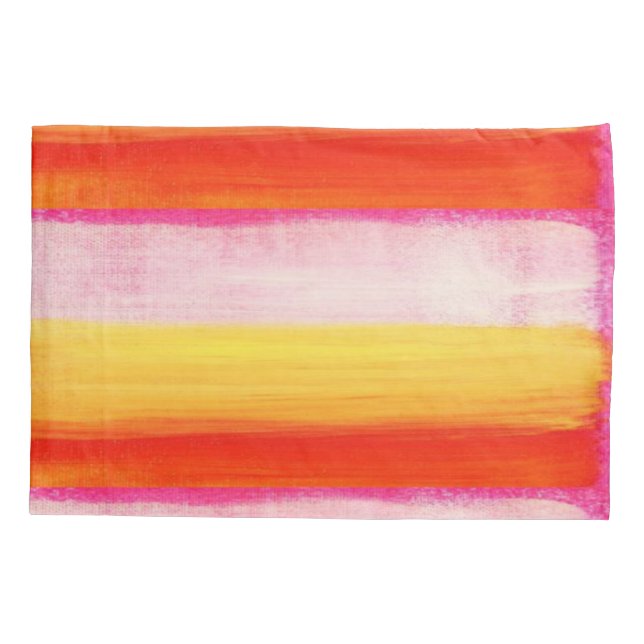 Amarillo rojo Funda de almohada (Reverso)