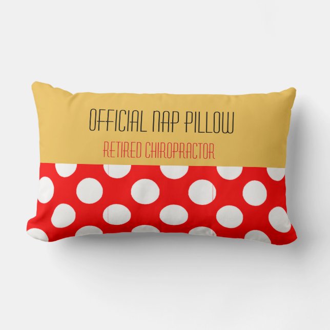 Amarillo rojo jubilado diversión de la almohada (Anverso)