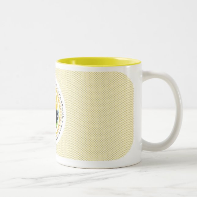 AMARILLO Sol-Multilingüe de la TAZA de la BUENA (Derecha)