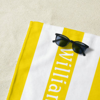 Amarillo Soleado Blanco | Toallas Personalizadas c