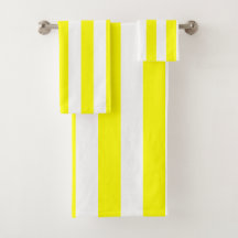 Amarillo soleado y estampado de rayas blancas