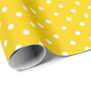 Amarillo Sunshine  Papel de envolver de puntos de 