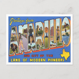 Amarillo, Texas, postal de las letras grandes de l