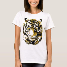 Amarillo tigre | Camiseta colorida frente al tigre