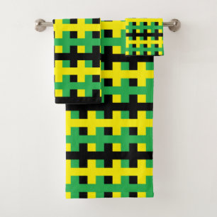 Amarillo, verde abstracto y negro
