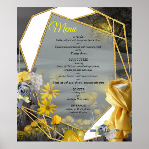 Amarillo y gris 2021 color "Boda" Decoración de la