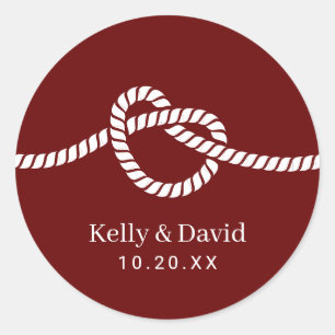 Amarramiento del sello del Boda rojo del corazón d