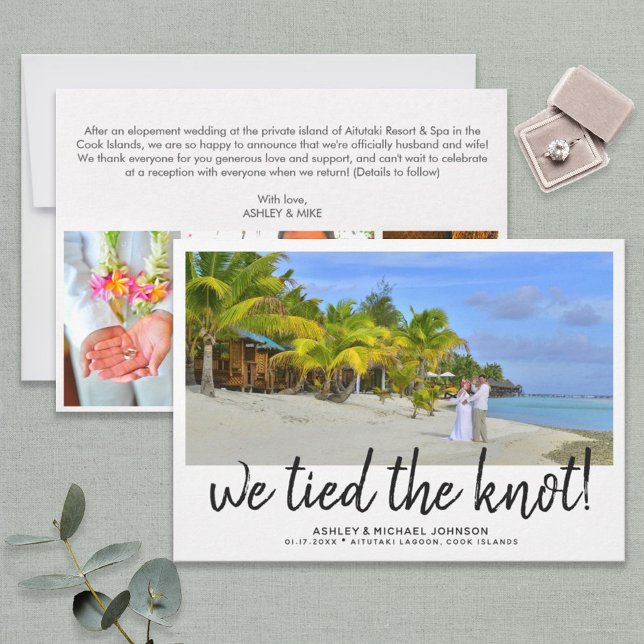 Amarramos el nudo | 4 Invitación de Bodas de fotog (Subido por el creador)