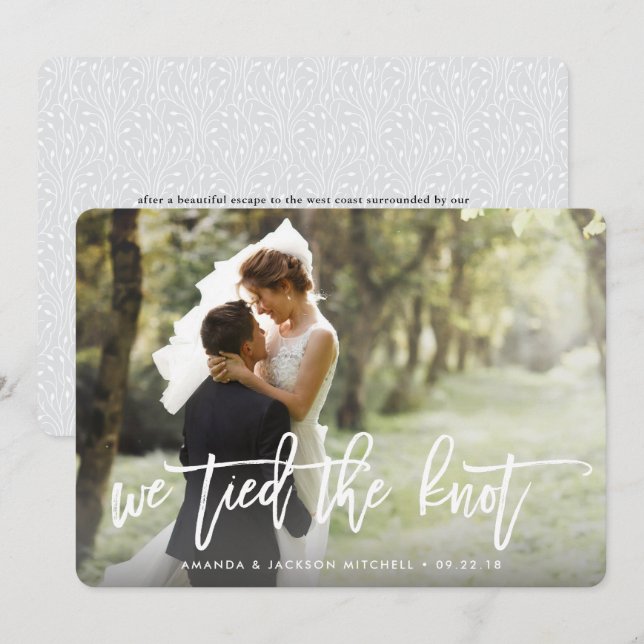 Amarramos el nudo | Anuncio de boda (Anverso / Reverso)