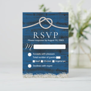 Amarrando la boda rústica de la Marina Knot RSVP