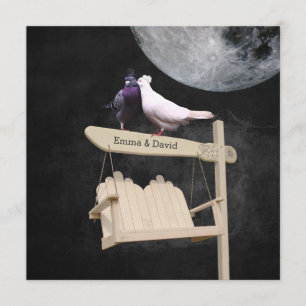 Amarres de amor Invitaciones de boda nocturna de l