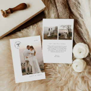Amarró La Invitación Mínima De Fotografía De Knot