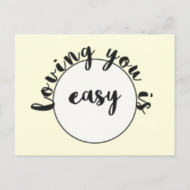 Amarte es fácil - cita romántica postal