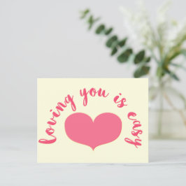 Amarte es fácil - postal romántica