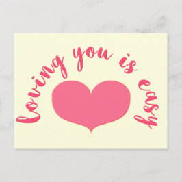 Amarte es fácil - postal romántica
